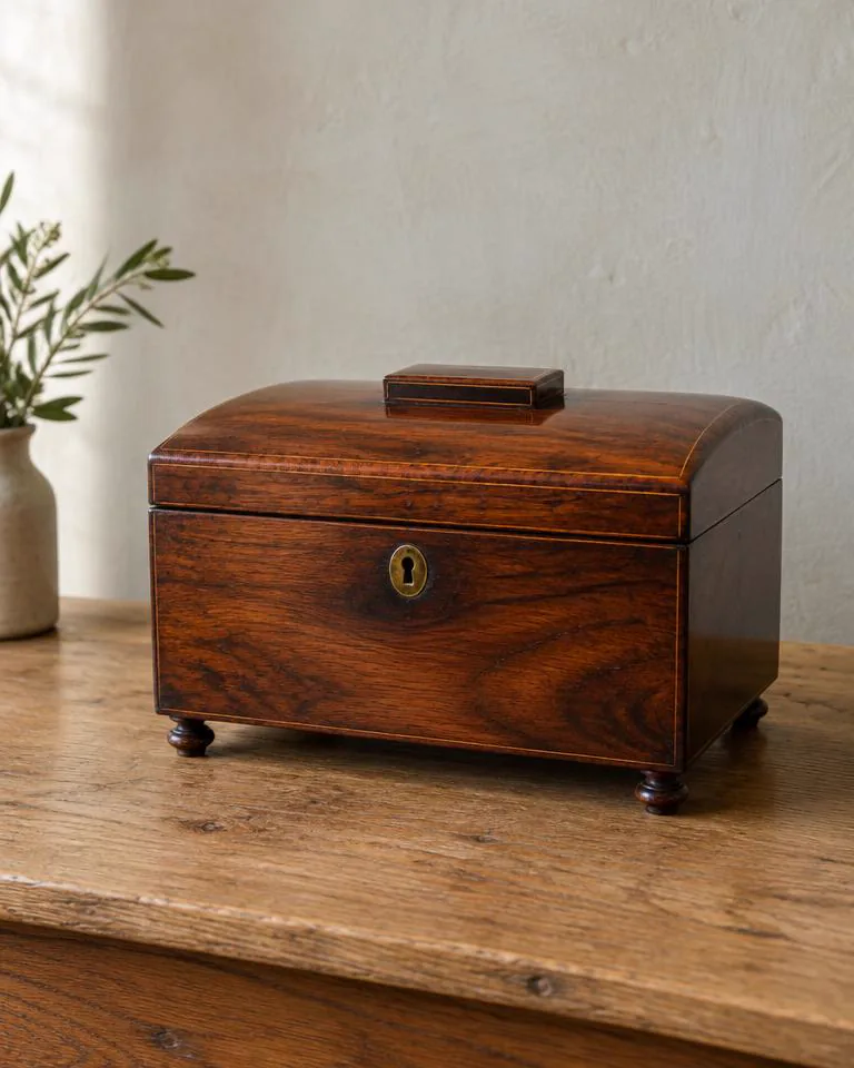 Rosewood tea caddy